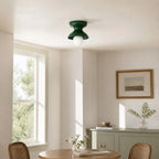 Pendant Lamp | Compact Glazed Ceramic & Open-Bulb | Six Colors