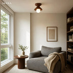 Pendant Lamp | Compact Glazed Ceramic & Open-Bulb | Six Colors