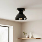 Pendant Lamp | Compact Glazed Ceramic & Open-Bulb | Six Colors