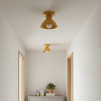 Pendant Lamp | Compact Glazed Ceramic & Open-Bulb | Six Colors