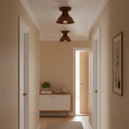 Pendant Lamp | Compact Glazed Ceramic & Open-Bulb | Six Colors