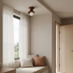 Pendant Lamp | Compact Glazed Ceramic & Open-Bulb | Six Colors