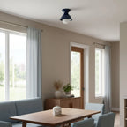 Pendant Lamp | Compact Glazed Ceramic & Open-Bulb | Six Colors