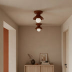 Pendant Lamp | Compact Glazed Ceramic & Open-Bulb | Six Colors