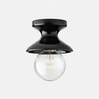 Pendant Lamp | Compact Glazed Ceramic & Open-Bulb | Six Colors