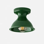 Pendant Lamp | Compact Glazed Ceramic & Open-Bulb | Six Colors