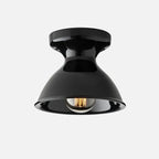 Pendant Lamp | Compact Glazed Ceramic & Open-Bulb | Six Colors