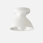 Pendant Lamp | Compact Glazed Ceramic & Open-Bulb | Six Colors
