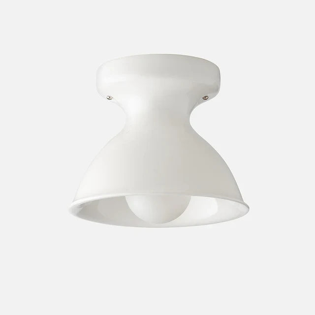 Pendant Lamp | Compact Glazed Ceramic & Open-Bulb | Six Colors