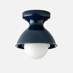 Pendant Lamp | Compact Glazed Ceramic & Open-Bulb | Six Colors