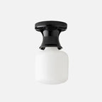 Pendant Lamp | Compact Glazed Ceramic & Open-Bulb | Six Colors