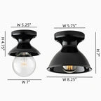 Pendant Lamp | Compact Glazed Ceramic & Open-Bulb | Six Colors