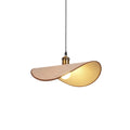 Pendant Lamp | Linen Fabric Shade & Walnut Accent | Adjustable Cord