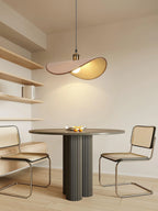 Pendant Lamp | Linen Fabric Shade & Walnut Accent | Dia 35–50 cm