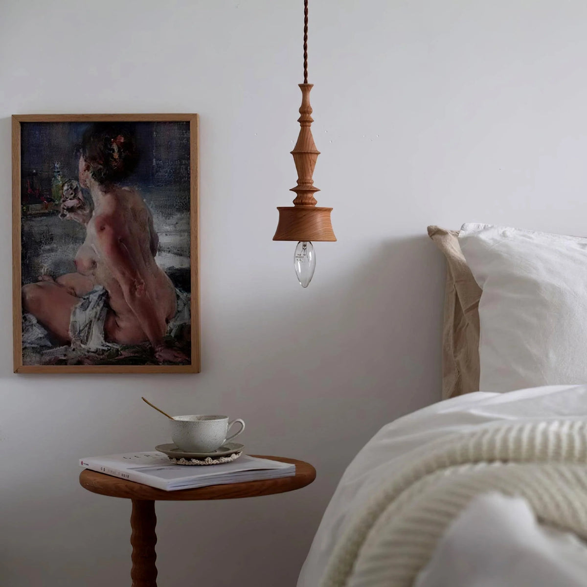 Pendant Lamp | Wood Body & E26/E27 Bulb Holder | 150 cm Cable