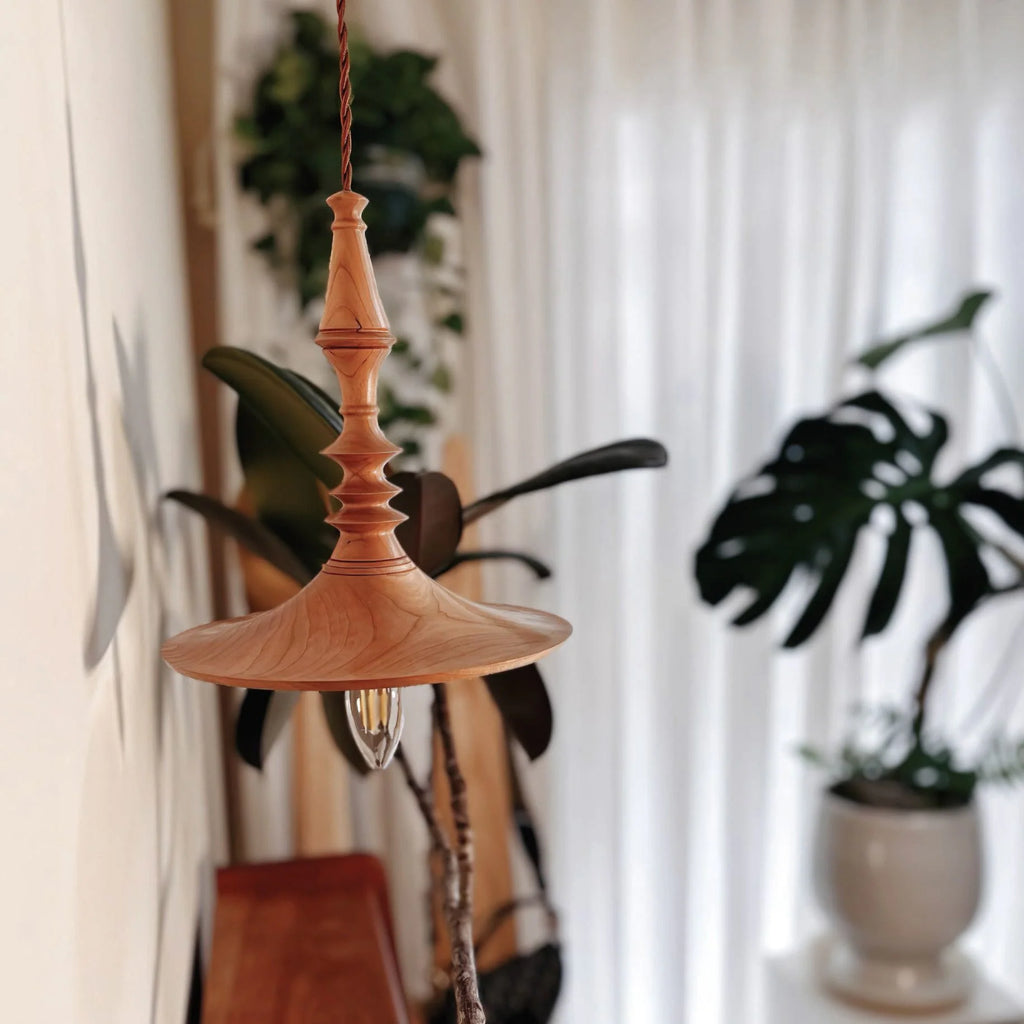 Pendant Lamp | Wood Body & E26/E27 Bulb Holder | 150 cm Cable