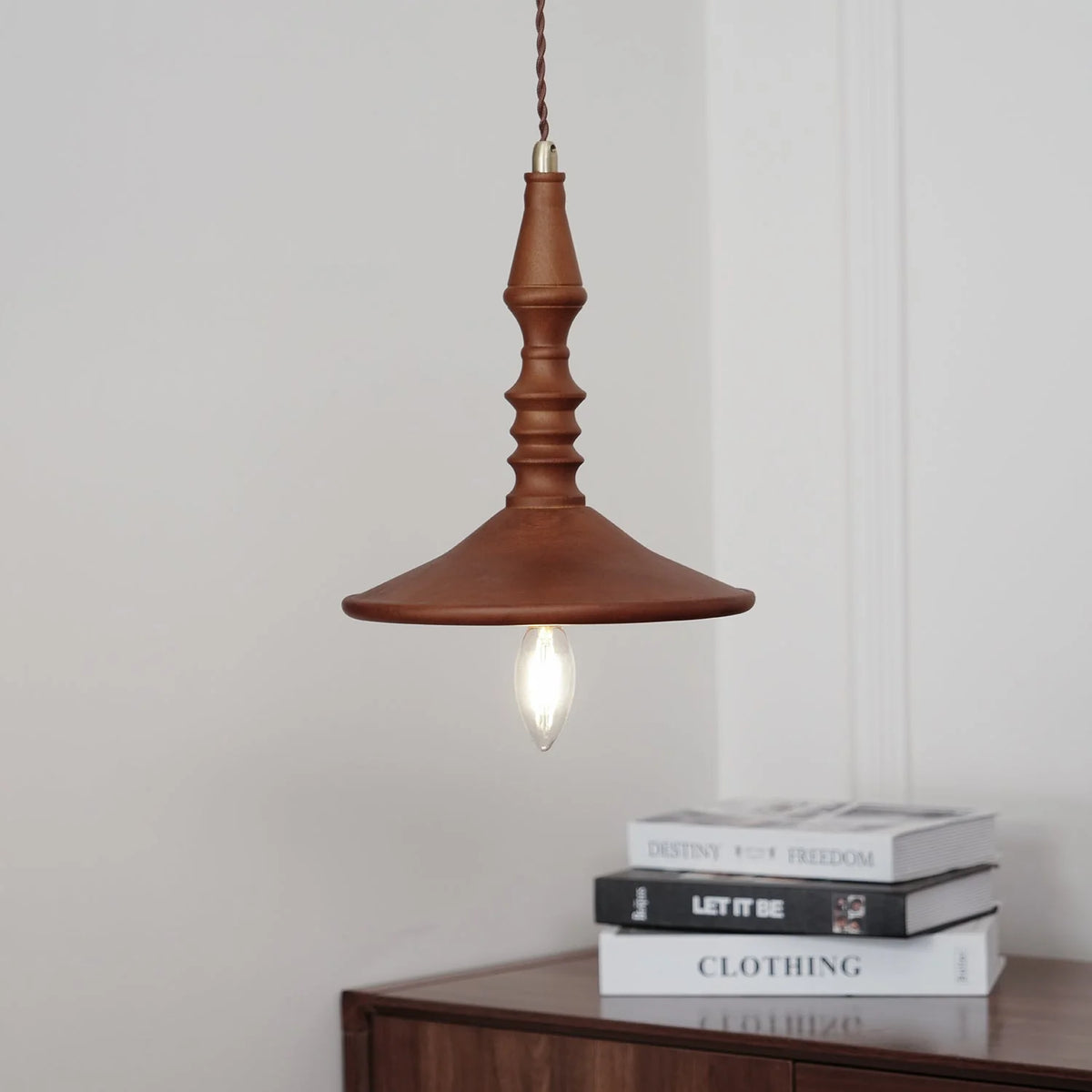 Pendant Lamp | Wood Body & E26/E27 Bulb Holder | 150 cm Cable