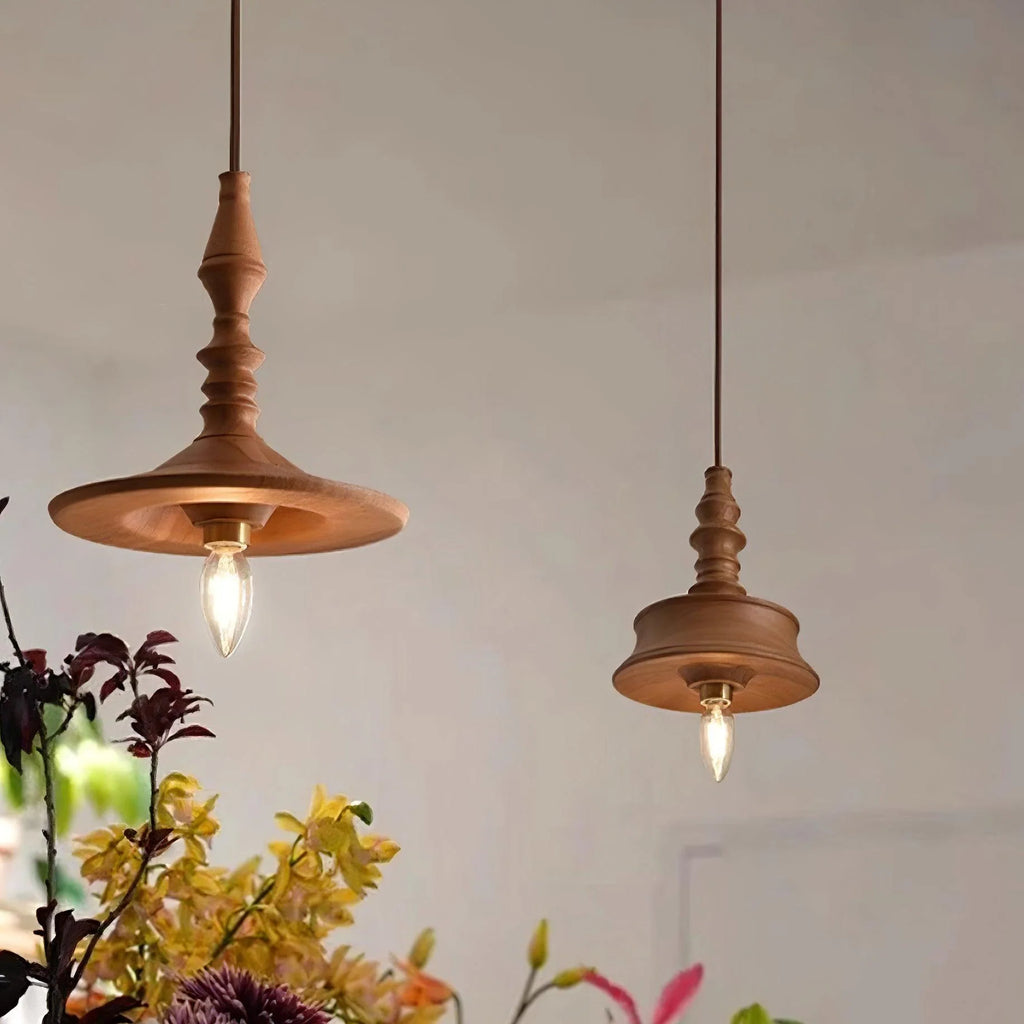 Pendant Lamp | Wood Body & E26/E27 Bulb Holder | 150 cm Cable