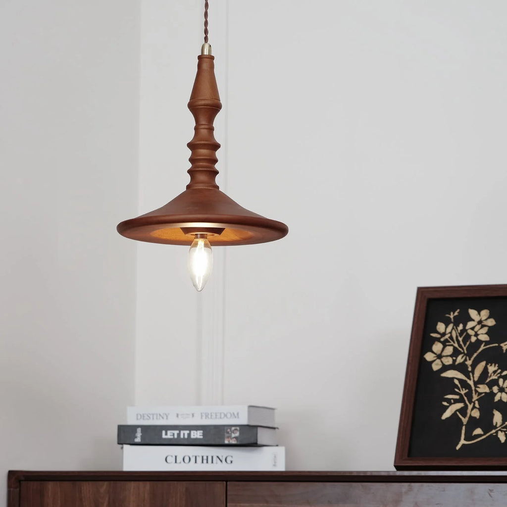 Pendant Lamp | Wood Body & E26/E27 Bulb Holder | 150 cm Cable