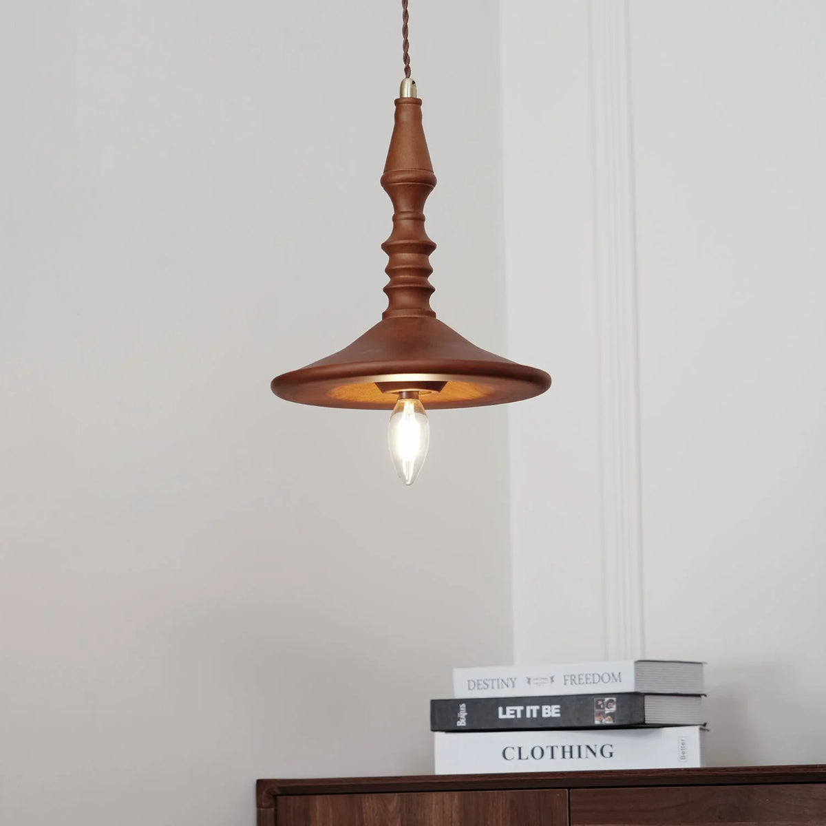 Pendant Lamp | Wood Body & E26/E27 Bulb Holder | 150 cm Cable