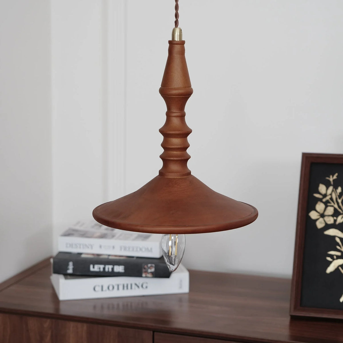 Pendant Lamp | Wood Body & E26/E27 Bulb Holder | 150 cm Cable