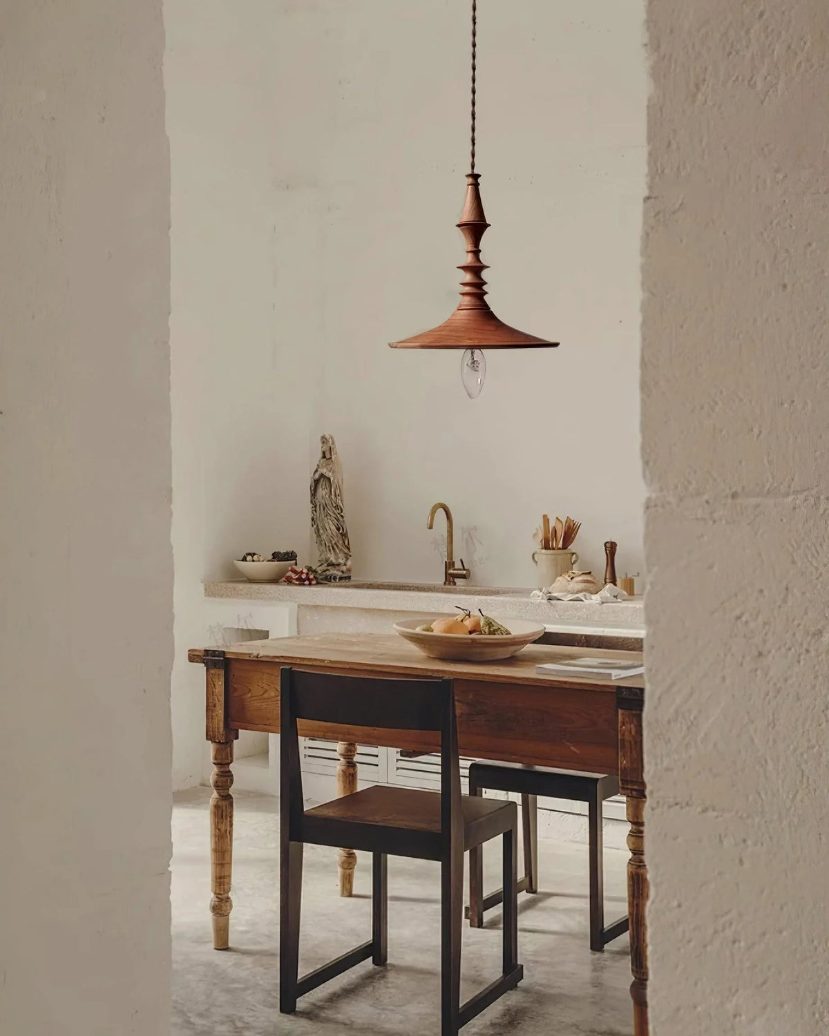 Pendant Lamp | Wood Body & E26/E27 Bulb Holder | 150 cm Cable
