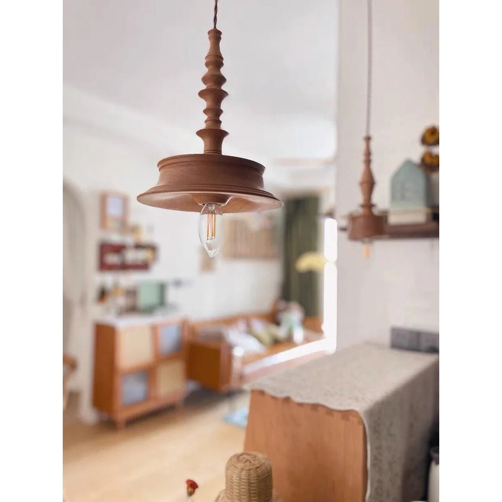 Pendant Lamp | Wood Body & E26/E27 Bulb Holder | 150 cm Cable
