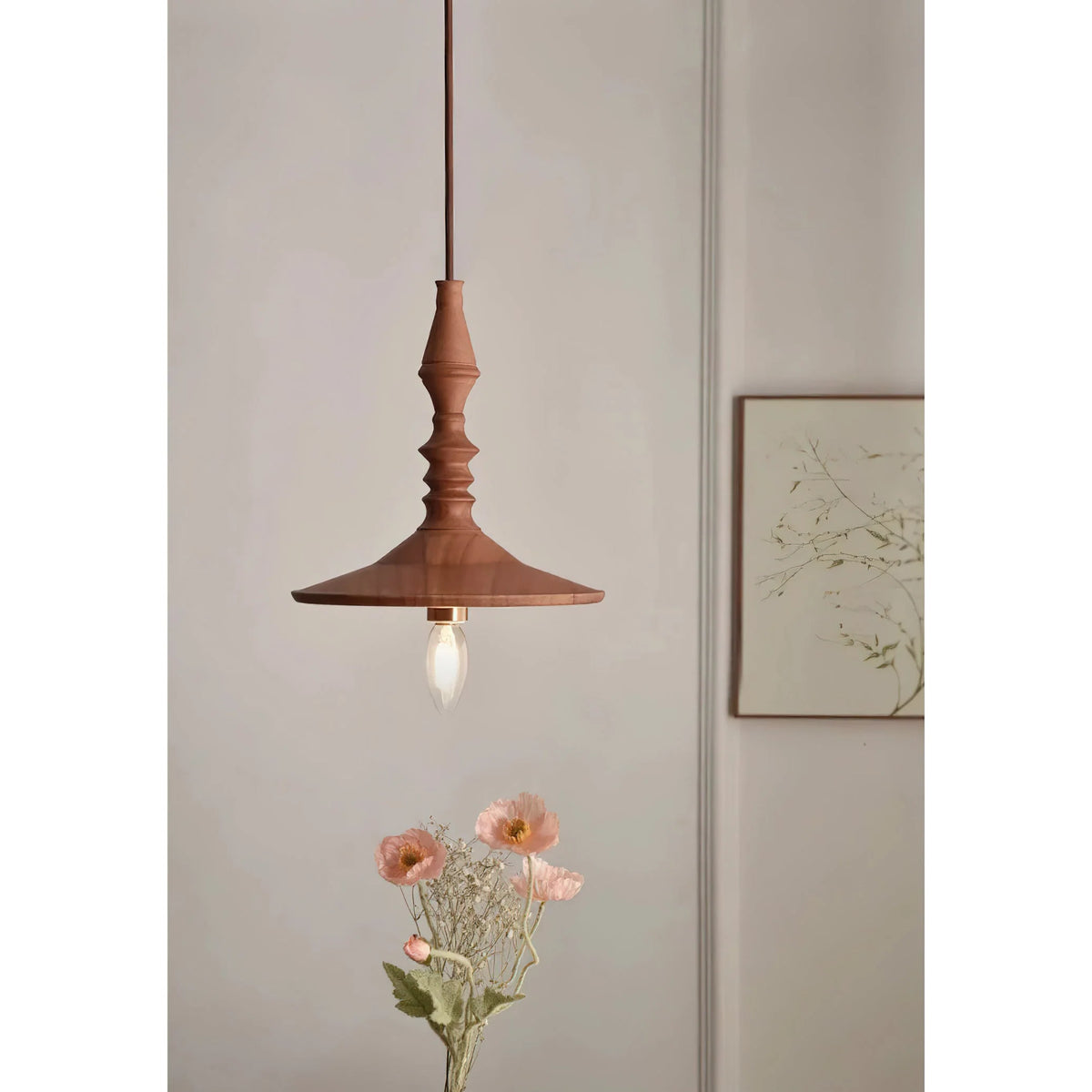 Pendant Lamp | Wood Body & E26/E27 Bulb Holder | 150 cm Cable