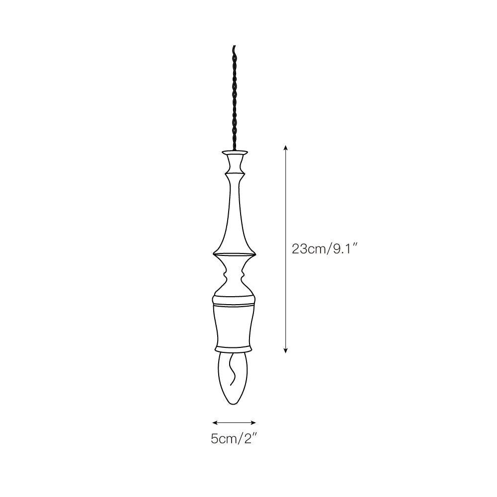 Pendant Lamp | Wood Body & E26/E27 Bulb Holder | 150 cm Cable