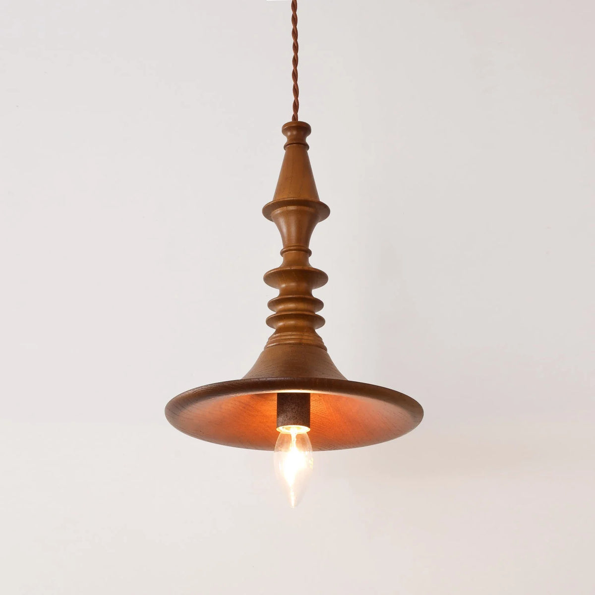 Pendant Lamp | Wood Body & E26/E27 Bulb Holder | 150 cm Cable