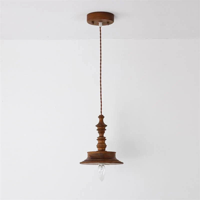 Pendant Lamp | Wood Body & E26/E27 Bulb Holder | 150 cm Cable