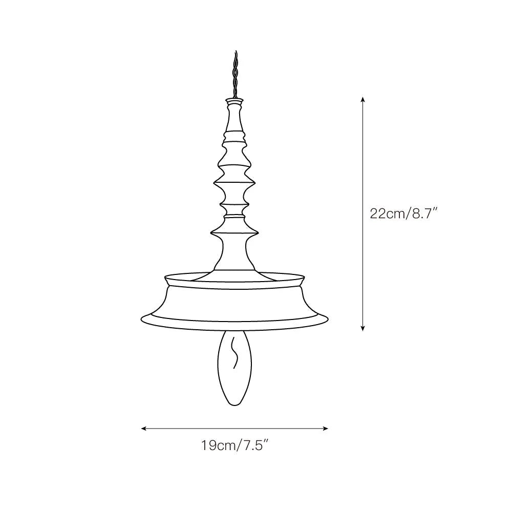 Pendant Lamp | Wood Body & E26/E27 Bulb Holder | 150 cm Cable