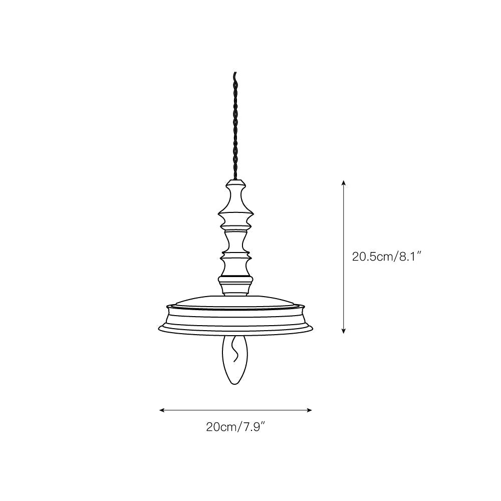Pendant Lamp | Wood Body & E26/E27 Bulb Holder | 150 cm Cable