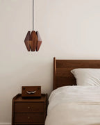 Pendant Lamp | Wood Shade & Metal | Dimmer-Compatible