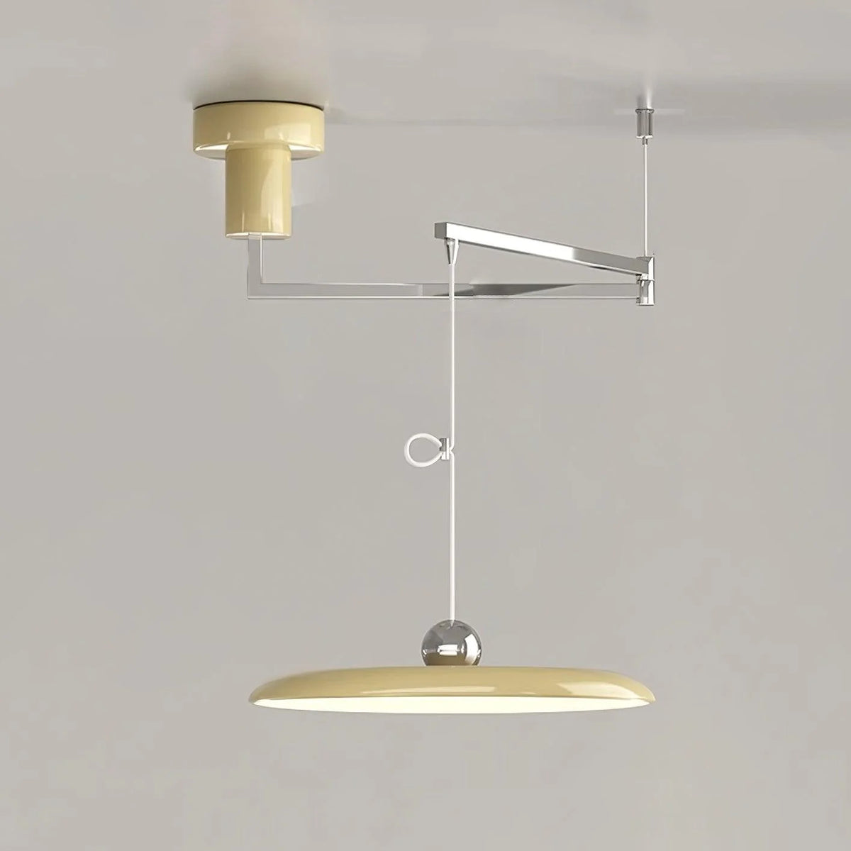 Pendant Light | Adjustable Arm, Round Shade & Integrated LED