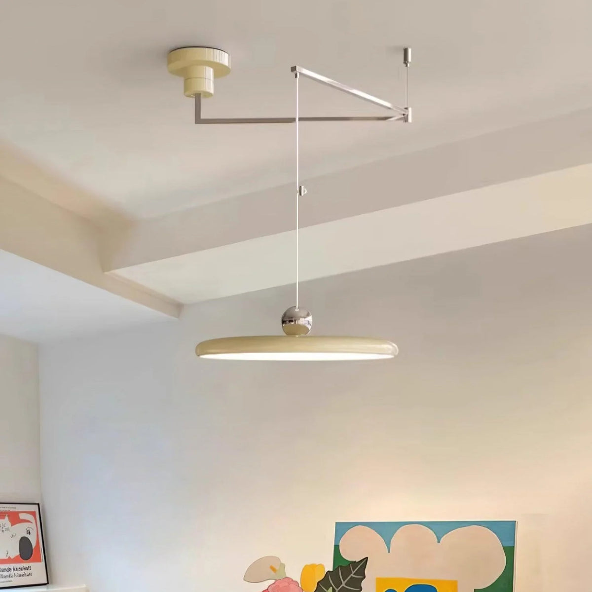 Pendant Light | Adjustable Arm, Round Shade & Integrated LED