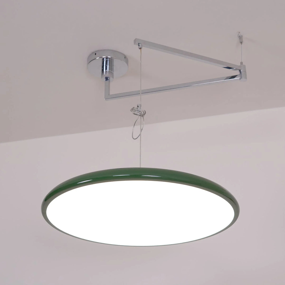 Pendant Light | Adjustable Arm, Round Shade & Integrated LED