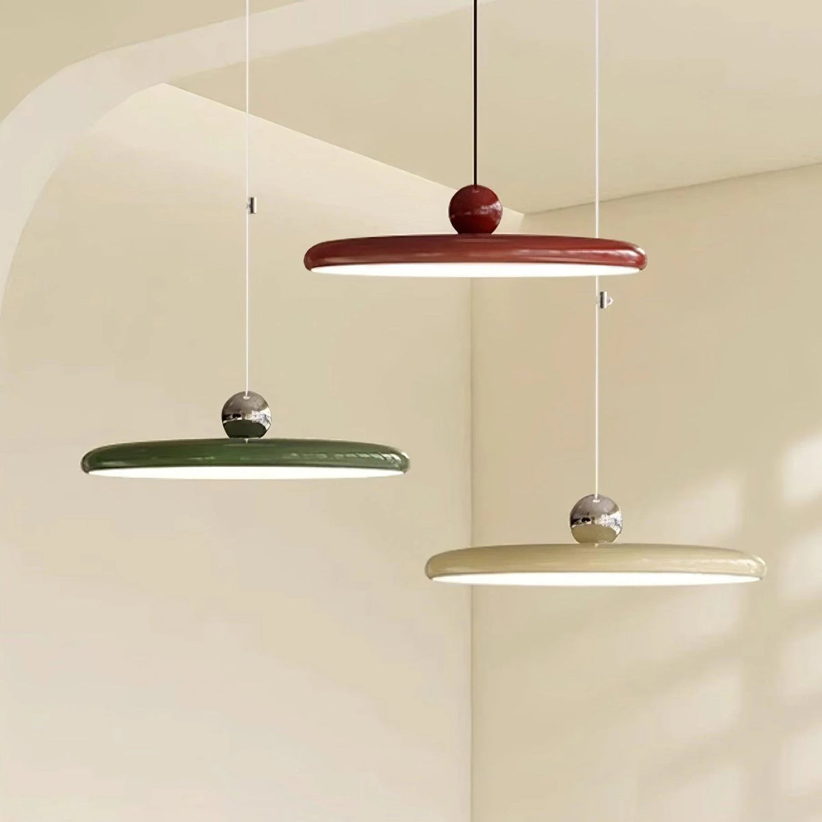 Pendant Light | Adjustable Arm, Round Shade & Integrated LED