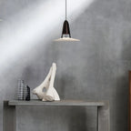 Pendant Light | Alabaster Shade & Metal Frame | 35 cm Diameter