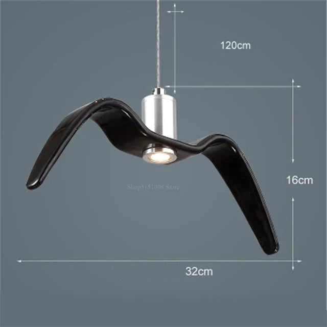Pendant Light | Bird Wing Resin Design | 39 x 12 cm
