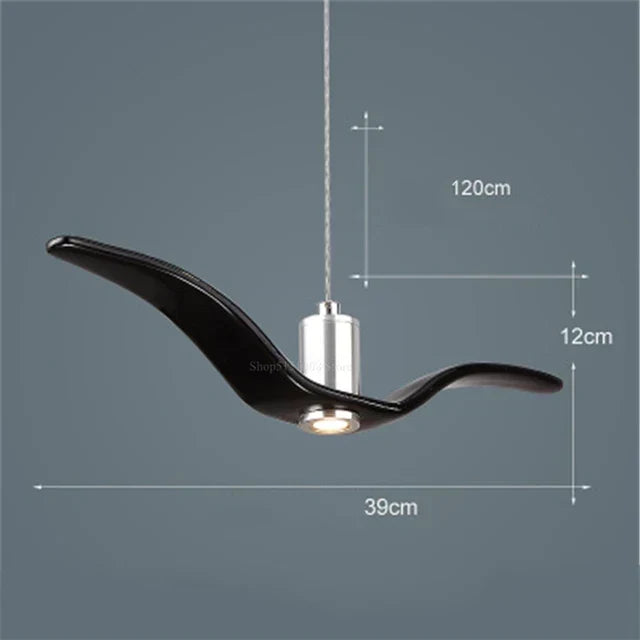 Pendant Light | Bird Wing Resin Design | 39 x 12 cm