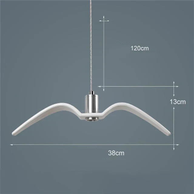 Pendant Light | Bird Wing Resin Design | 39 x 12 cm
