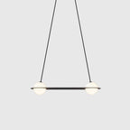 Pendant Light | Black Glass Dome & Metal Frame | Adjustable Height