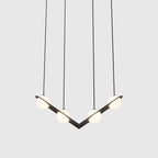 Pendant Light | Black Glass Dome & Metal Frame | Adjustable Height