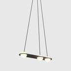 Pendant Light | Black Glass Dome & Metal Frame | Adjustable Height