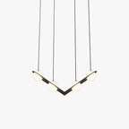 Pendant Light | Black Glass Dome & Metal Frame | Adjustable Height