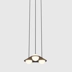 Pendant Light | Black Glass Dome & Metal Frame | Adjustable Height