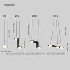 Pendant Light | Black Glass Dome & Metal Frame | Adjustable Height