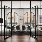 Pendant Light | Black Glass Dome & Metal Frame | Adjustable Height