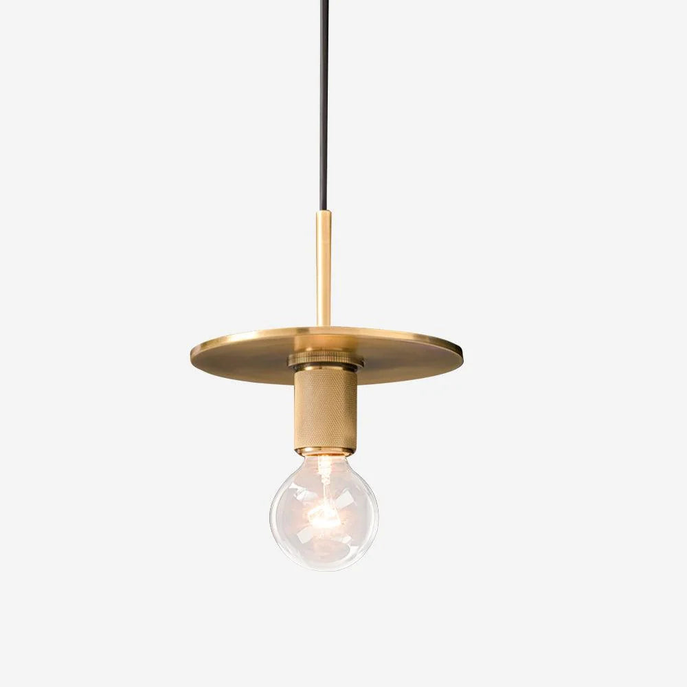 Pendant Light | Brass & Glass | Hardwired & Dimmer Compatible
